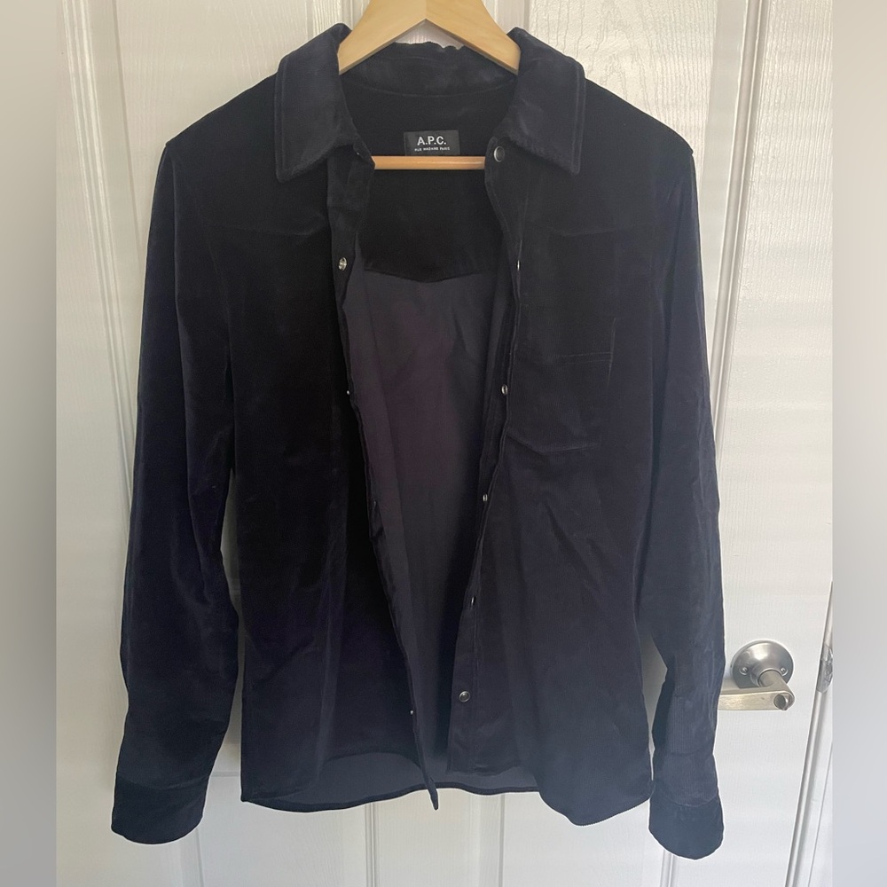 A.P.C. Corduroy Navy Overshirt